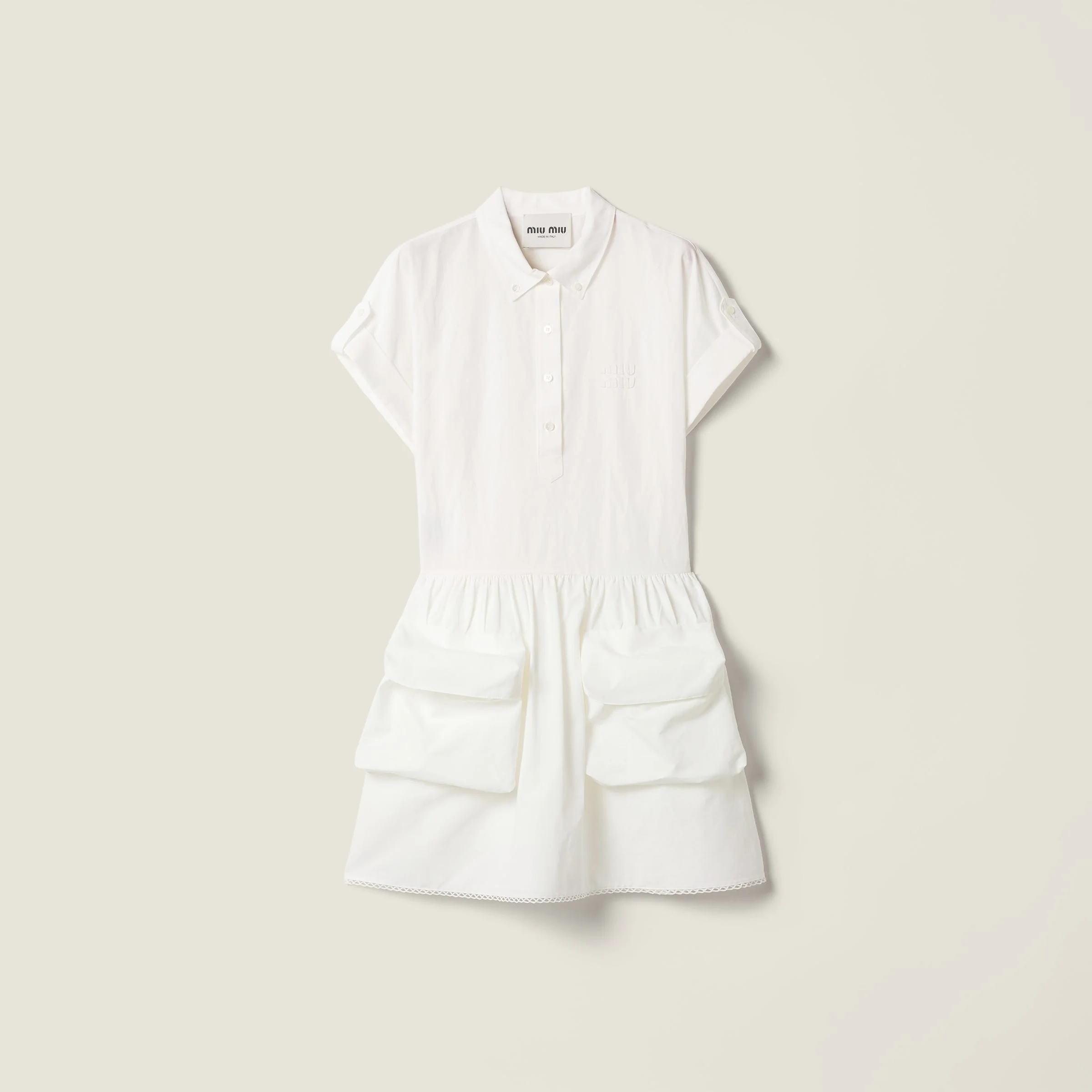 Slubbed poplin dress - 1