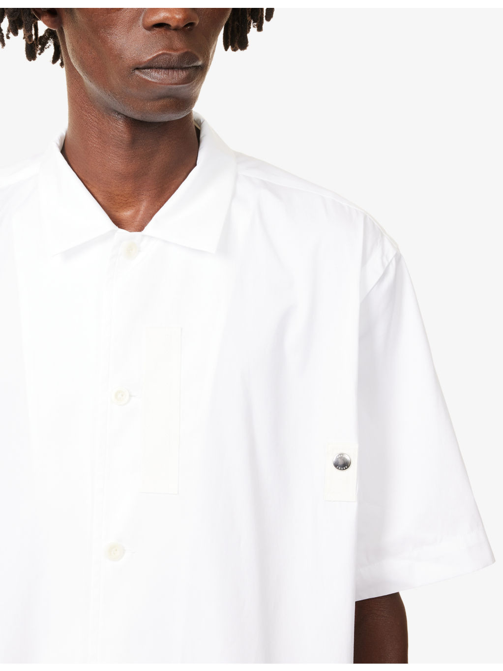 Collared Short-Sleeve Cotton-Poplin Shirt - 5