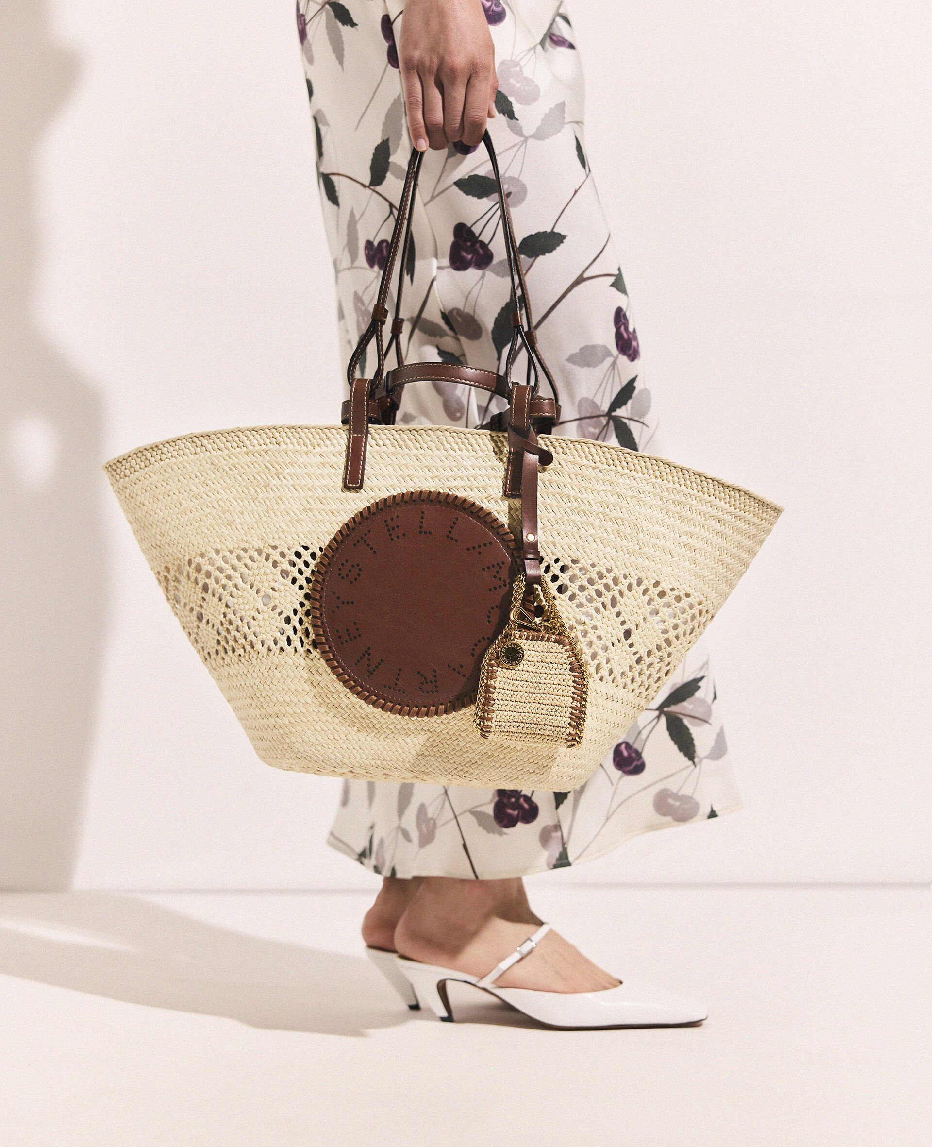 Logo Raffia Crochet Large Tote Bag - 5
