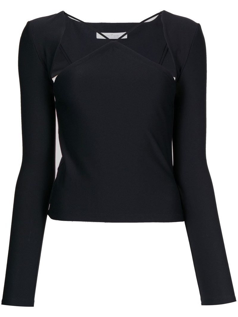 cut-out detail long-sleeve T-shirt 1