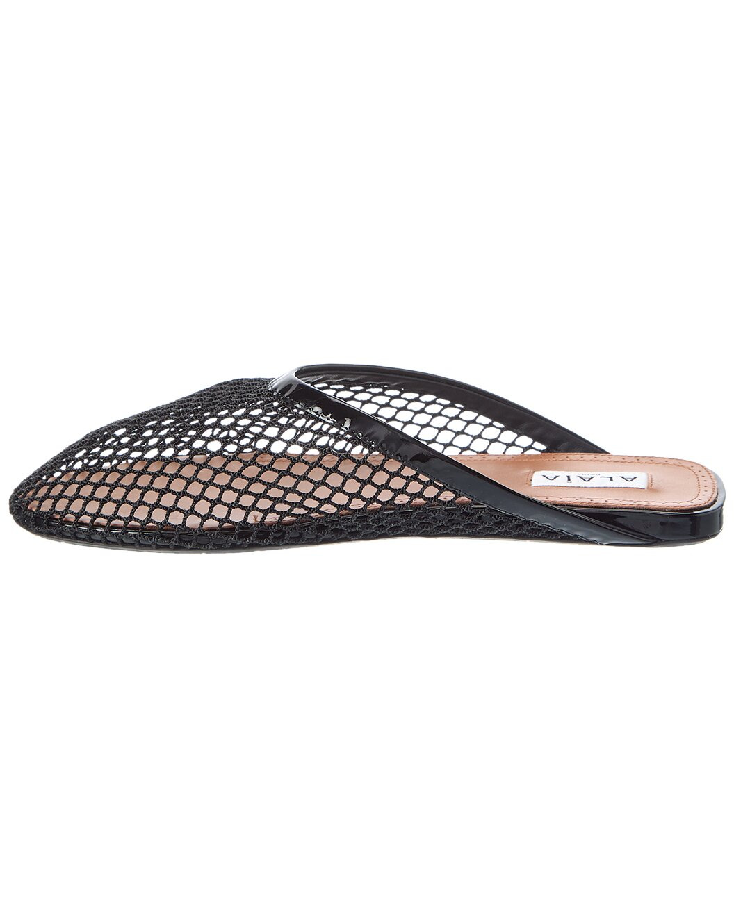 ALAIA Fishnet Mesh & Patent Mule - 2