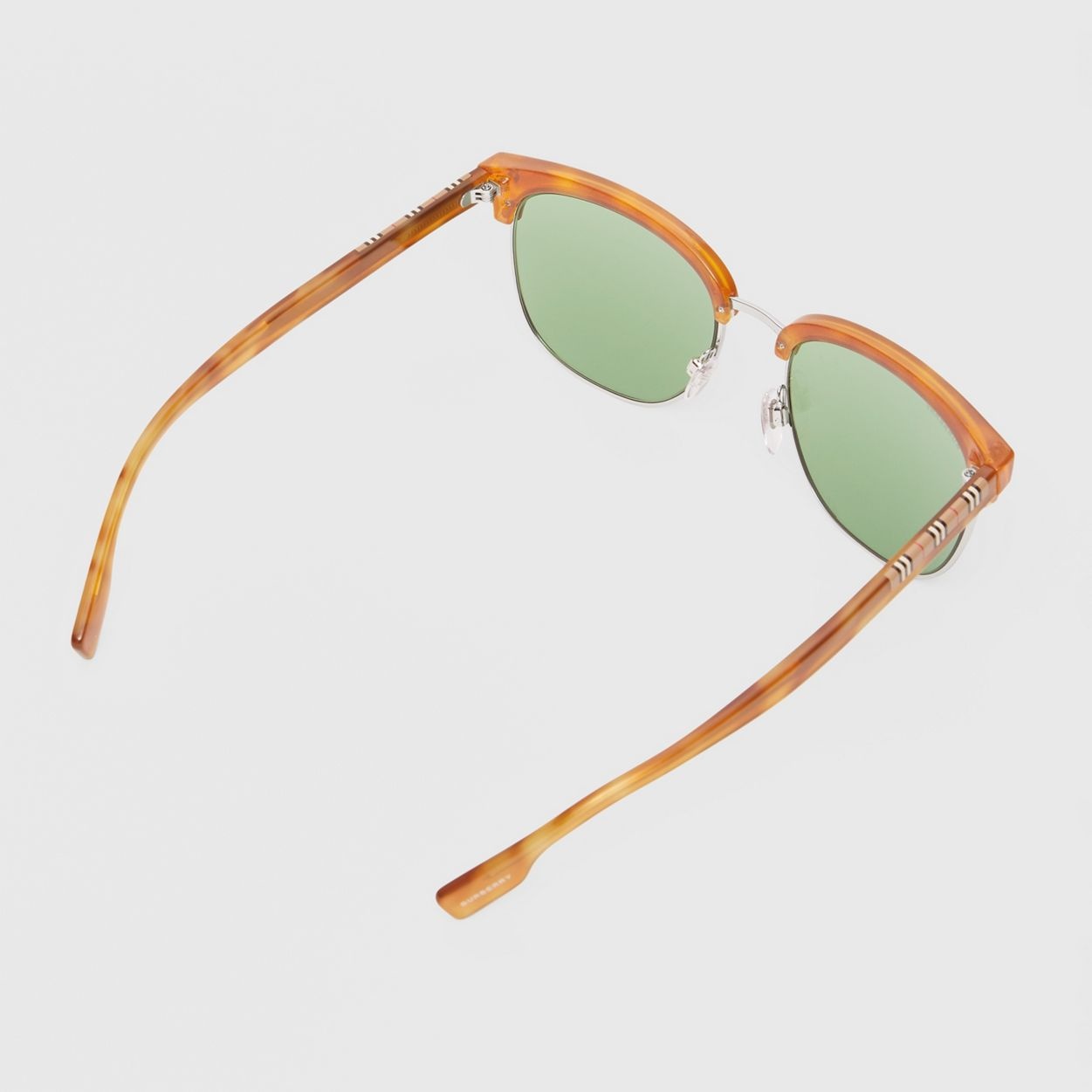 Icon Stripe Detail Square Frame Sunglasses - 5