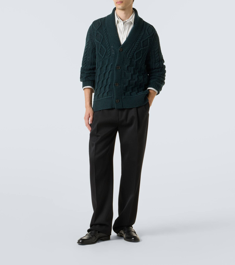 ZEGNA Cable-knit cashmere cardigan outlook