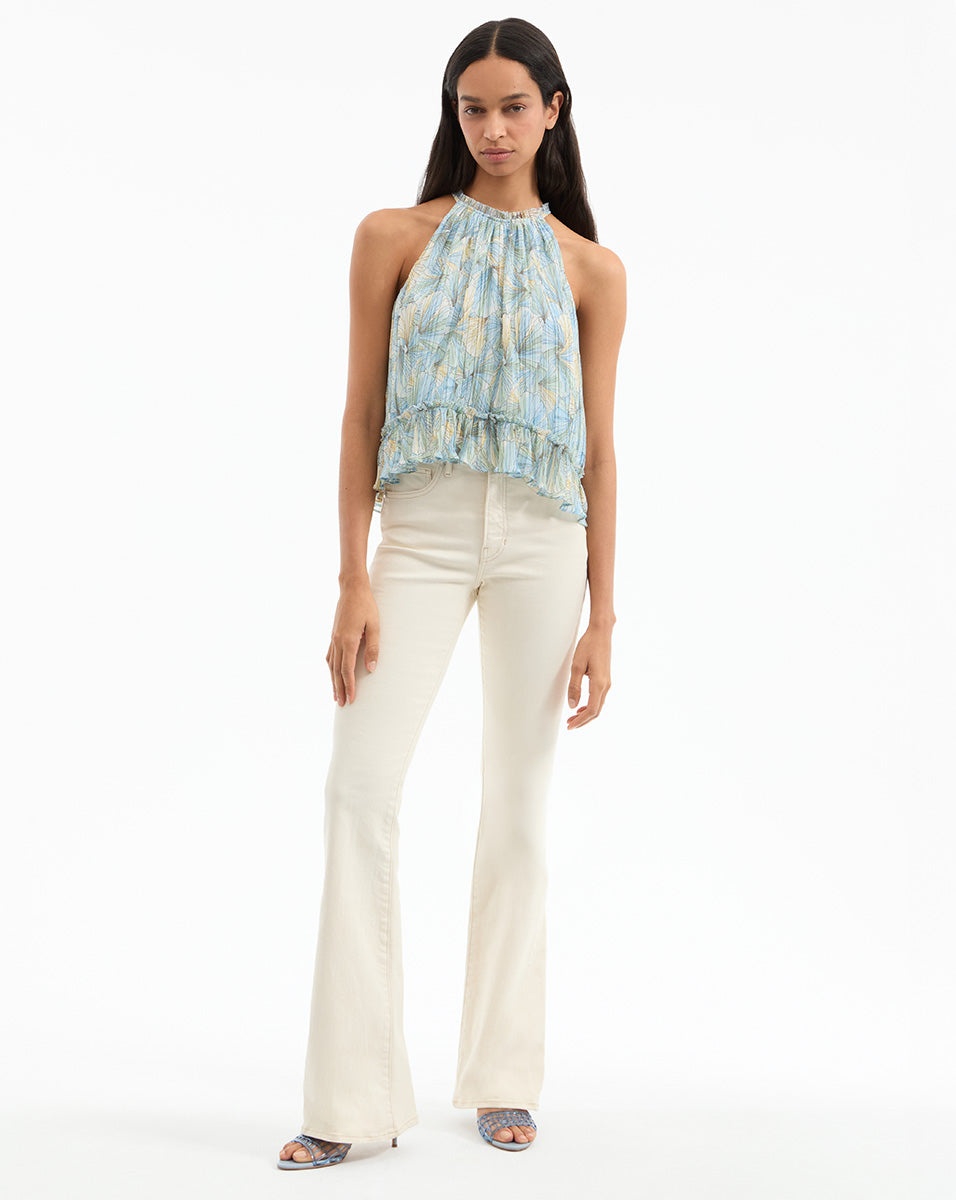 RENEE PLEATED HALTER TOP - 3