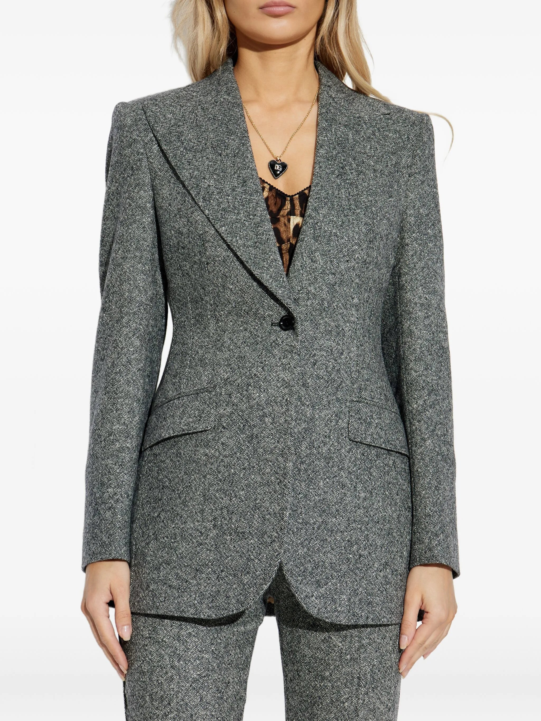 Dolce & Gabbana Single-button Tweed Jacket - 4