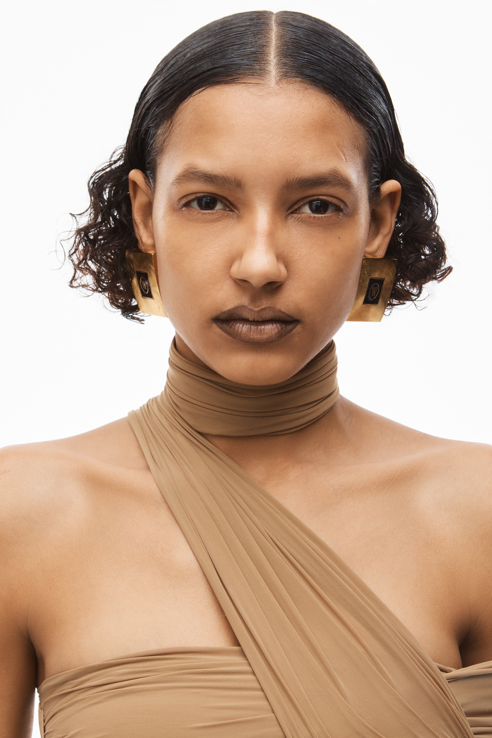 RUCHED HALTER DRESS IN HOSIERY JERSEY - 4