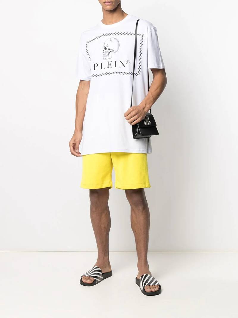 PHILIPP PLEIN outline skull print T-shirt outlook