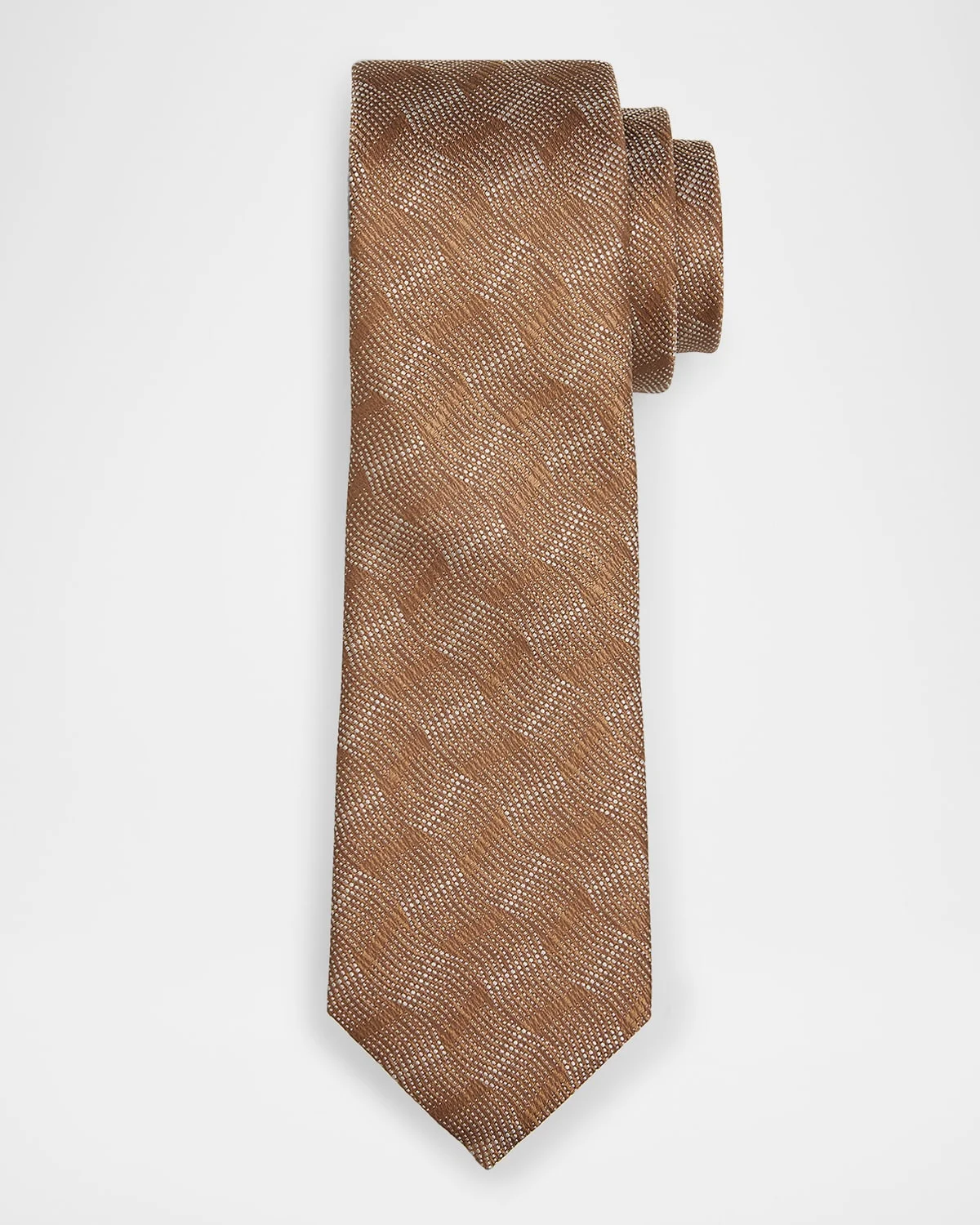 Men & apos;s Wave Jacquard Silk Tie - 1