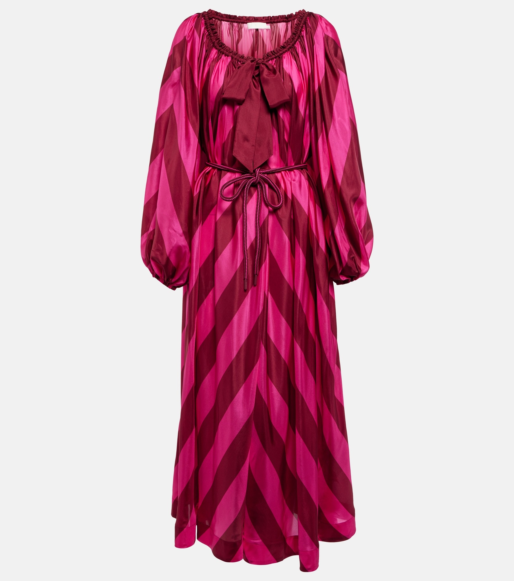 Chevron-printed silk kaftan - 1