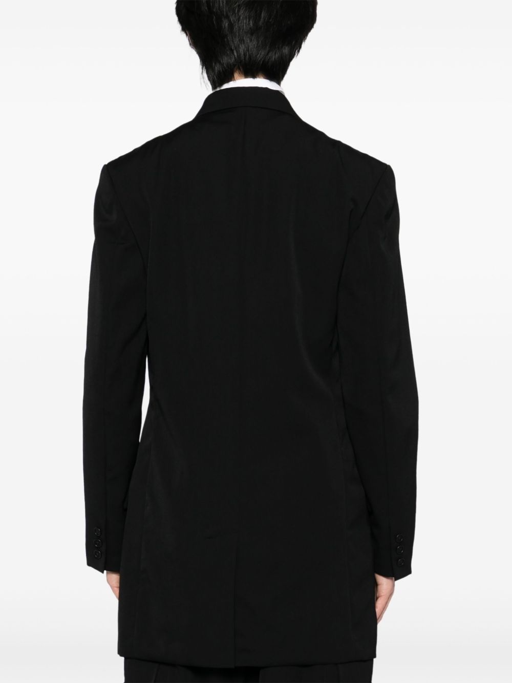 wool gabardine blazer - 4