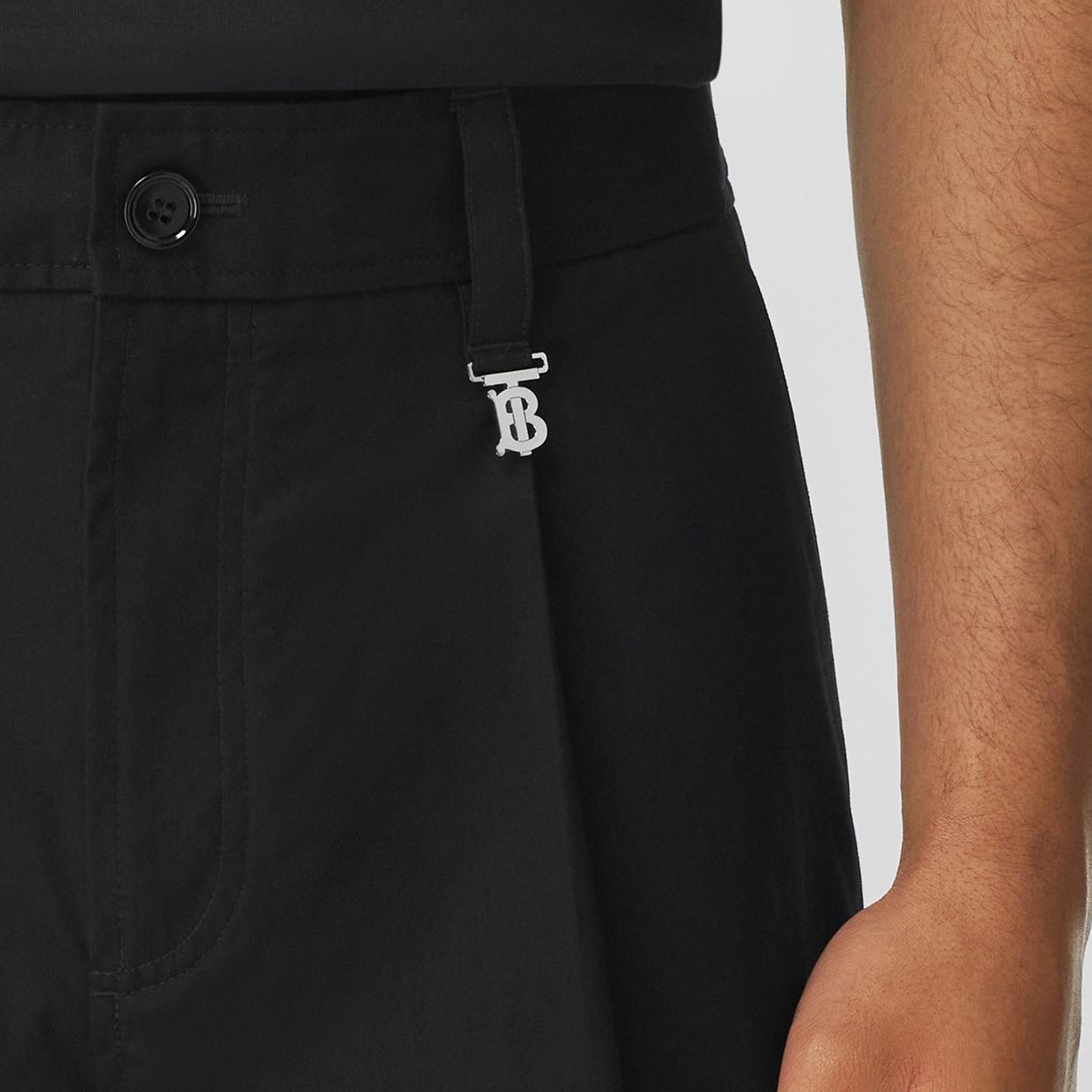 Monogram Motif Cotton Twill Wide-leg Trousers - 3