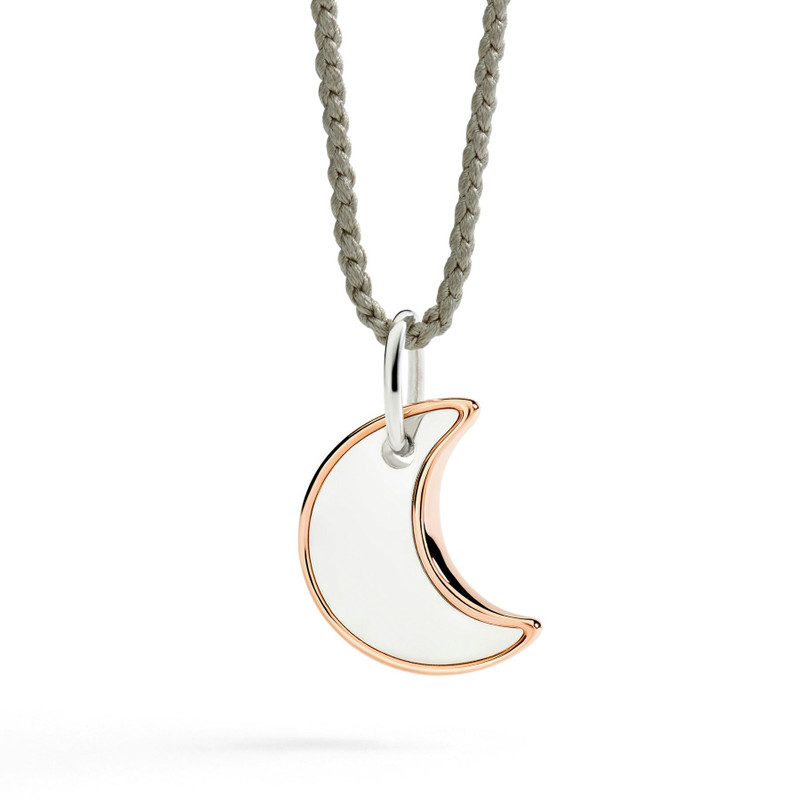 DoDo SILVER & ROSE GOLD XL MOON CHARM outlook