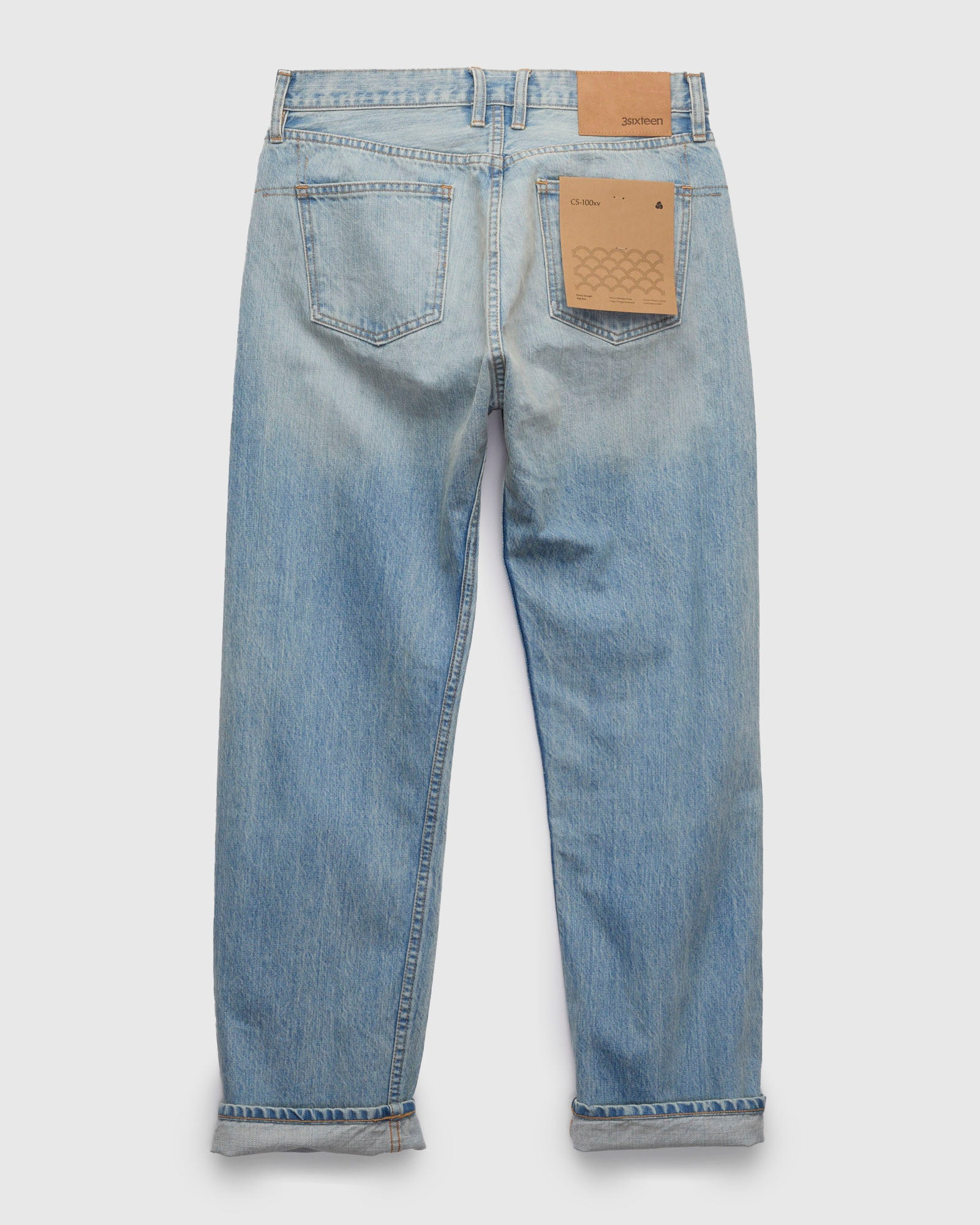 CS-100XV 14oz Vintage Wash Indigo Selvedge Denim - Classic Straight Fit - 2