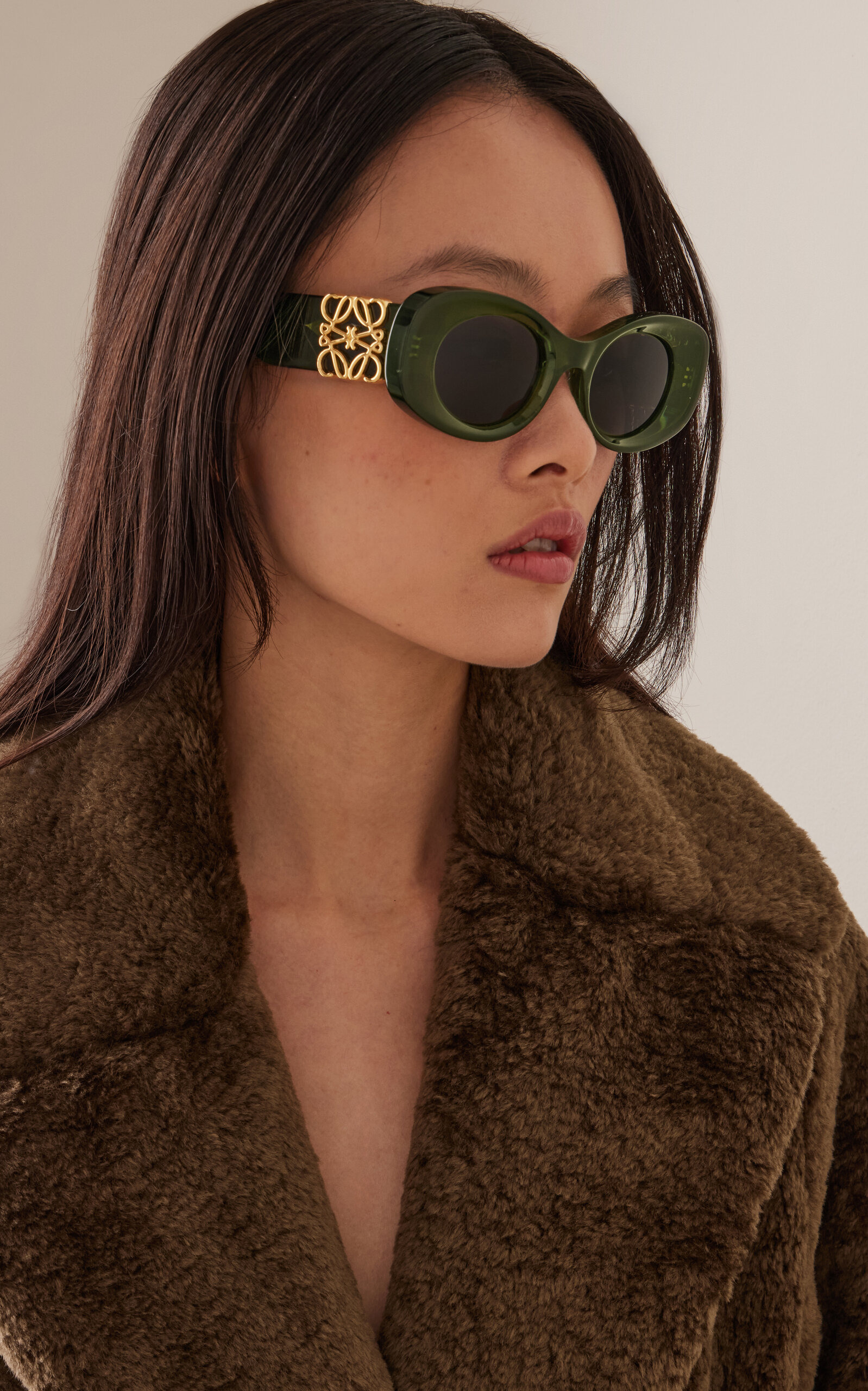 Round-Frame Acetate Sunglasses green - 2