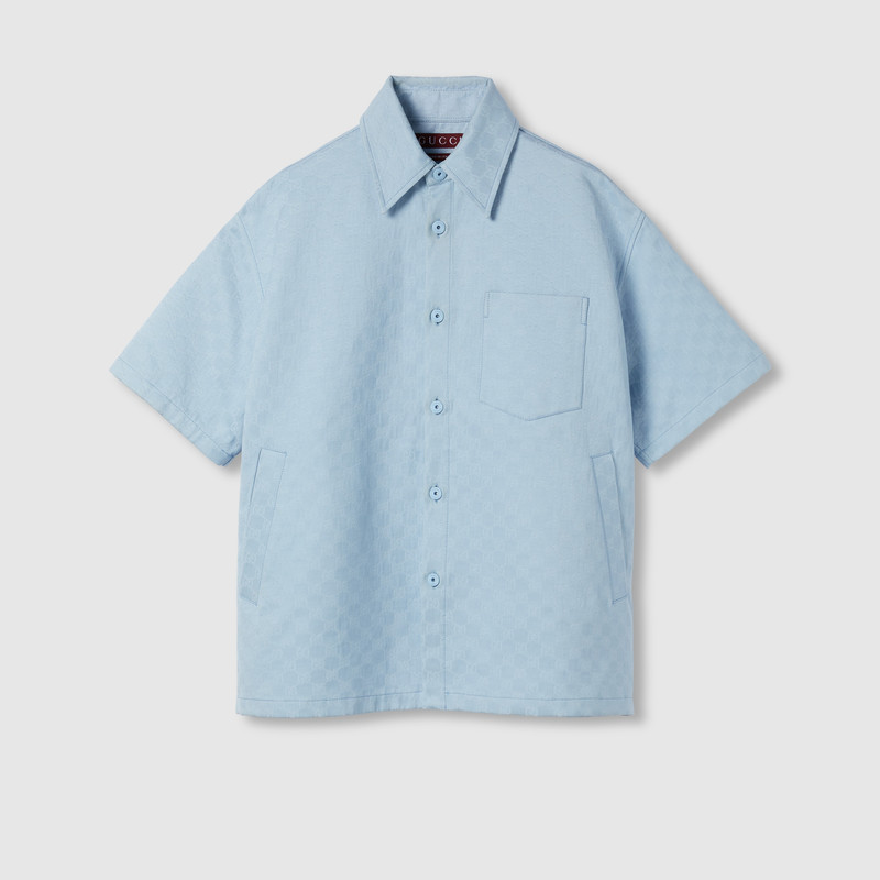 Oversize GG cotton shirt - 1