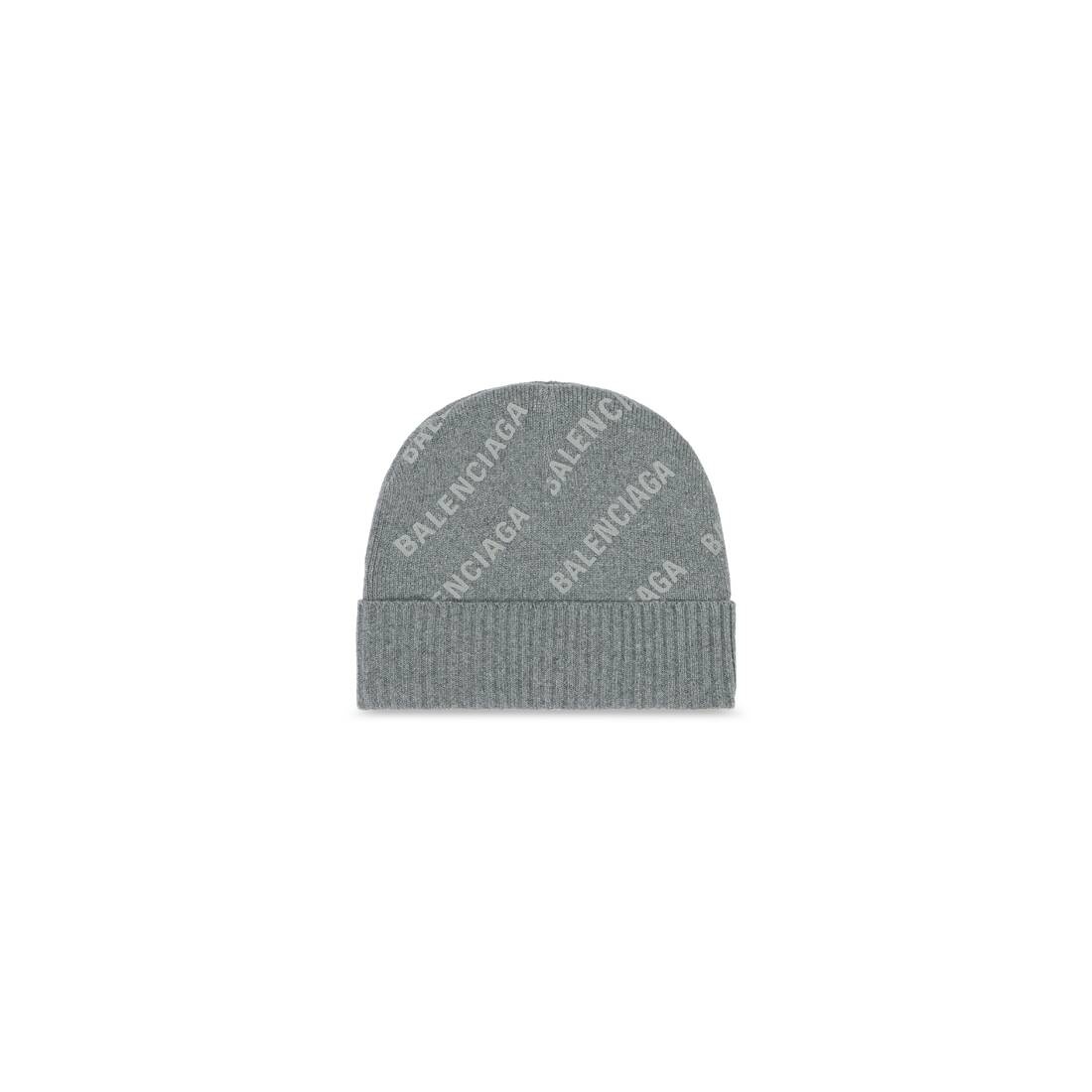 Allover Logo Beanie in Grey - 2