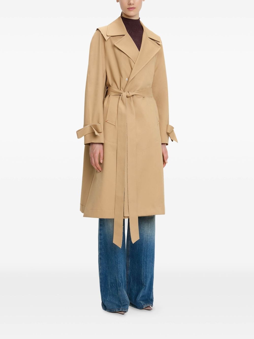 Raglan belted trench coat - 3