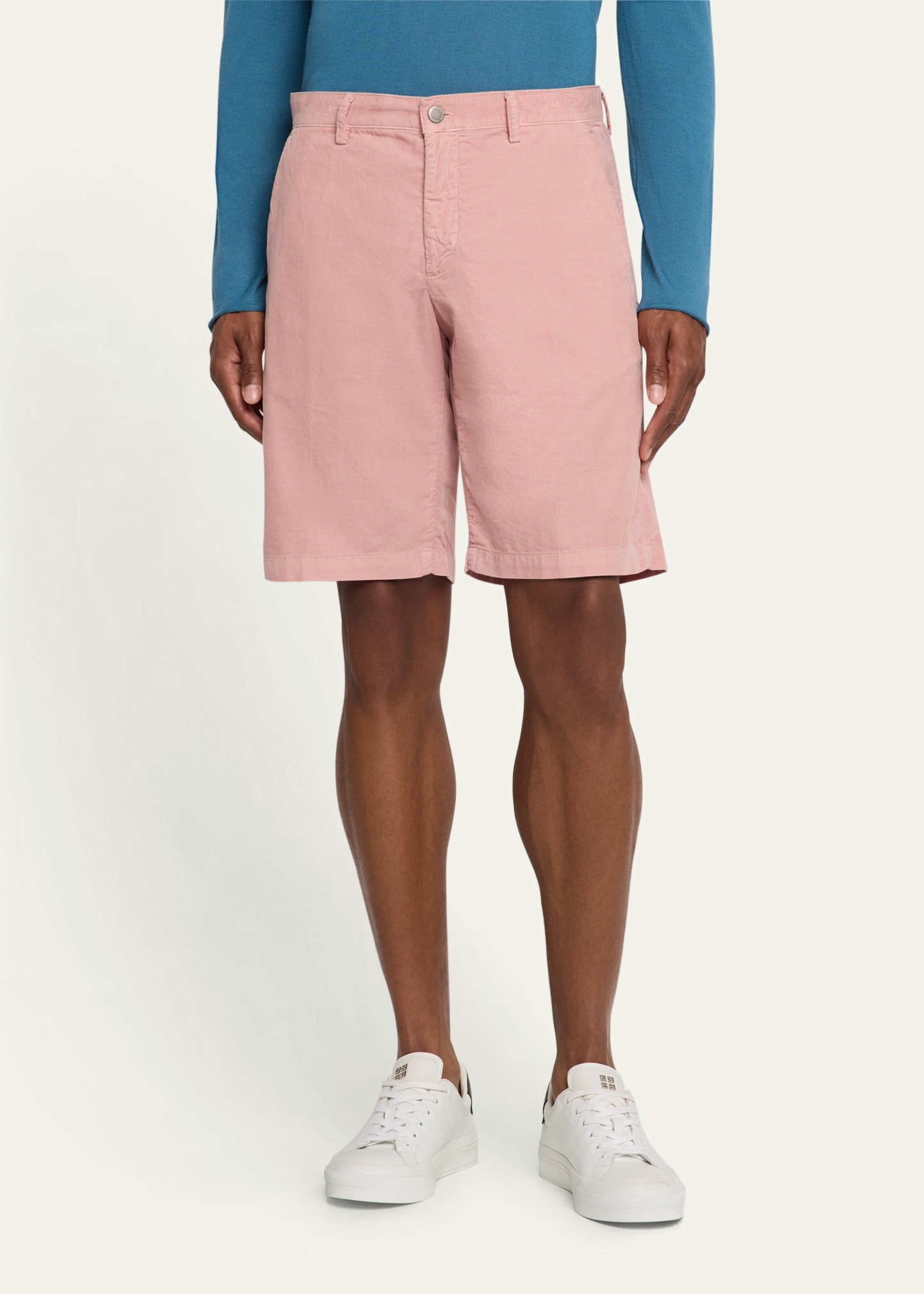 Men's Flat Front Corduroy Shorts - 4