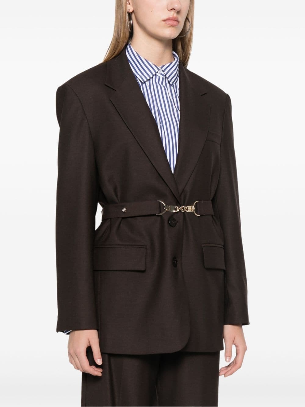 belted blazer - 3