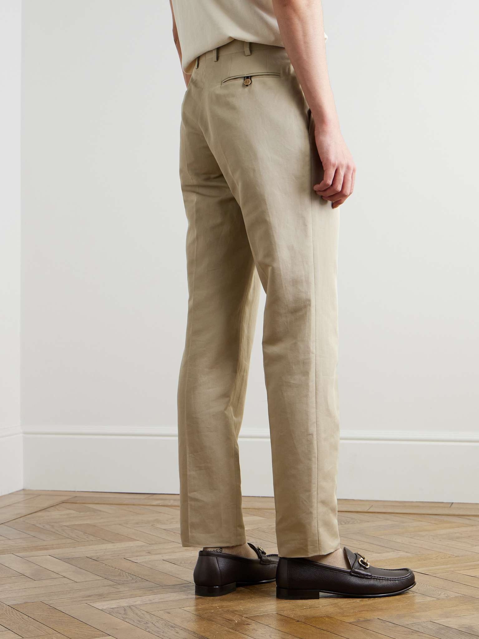 Pienza Straight-Leg Linen and Cotton-Blend Trousers - 4