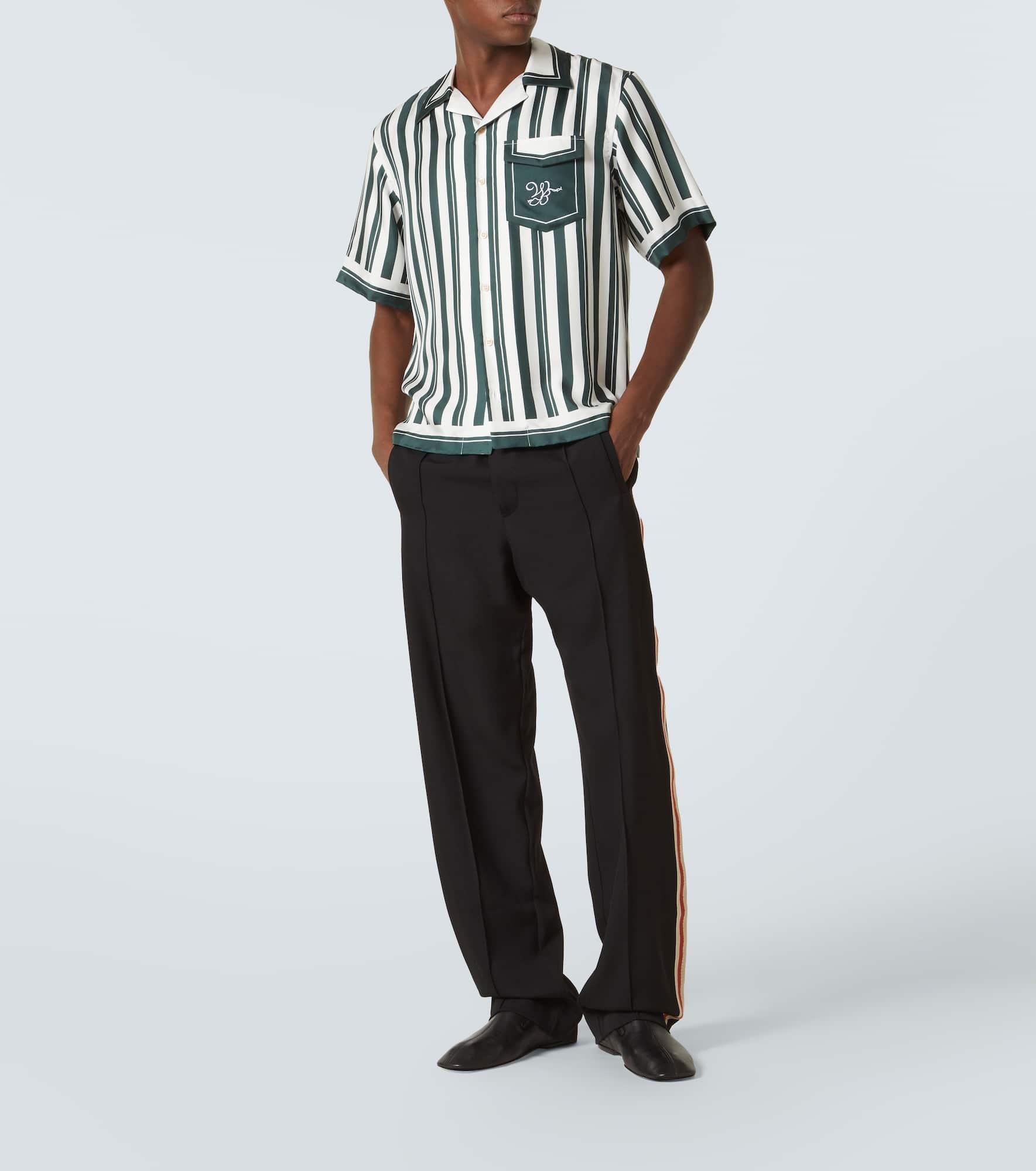 June striped silk bowling shirt - 2