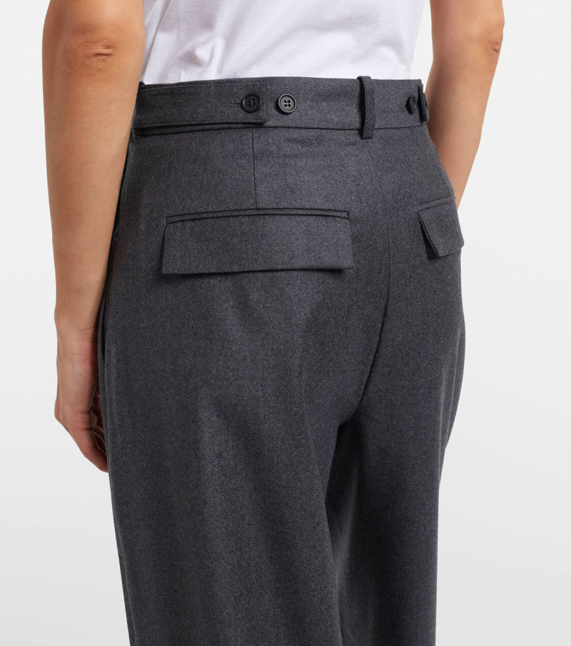 Virgin wool flannel wide-leg pants 6