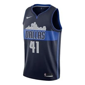 나이키 NBA 저지 Dirk Nowitzki Basketball Vest Mavericks 41 Limited Blue 877202-420 - 1
