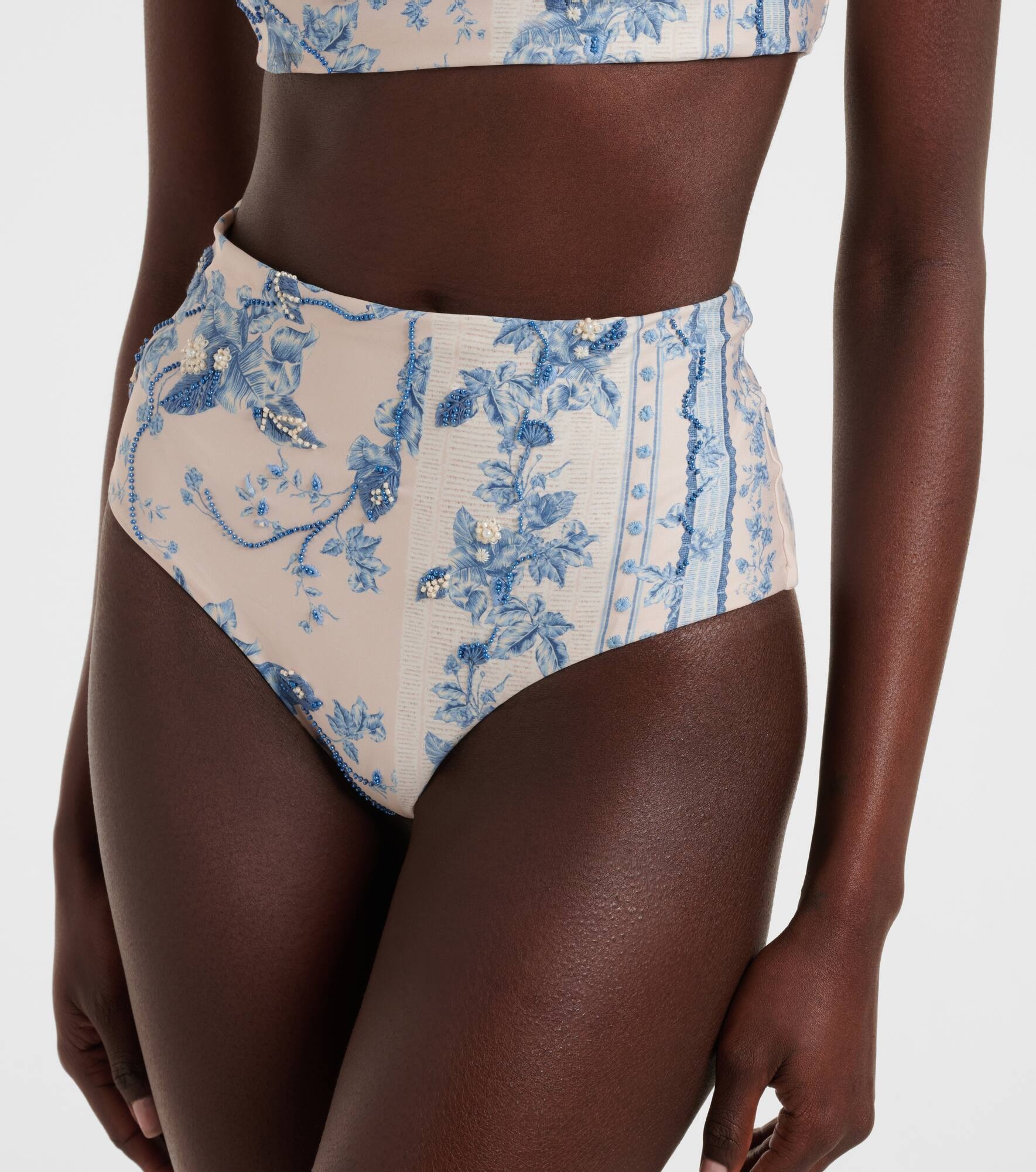 Magenta floral bikini bottoms - 4