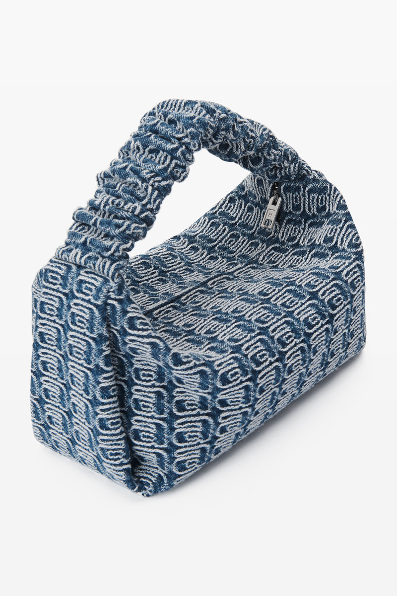 Alexander Wang SCRUNCHIE SMALL BAG IN JACQUARD DENIM outlook