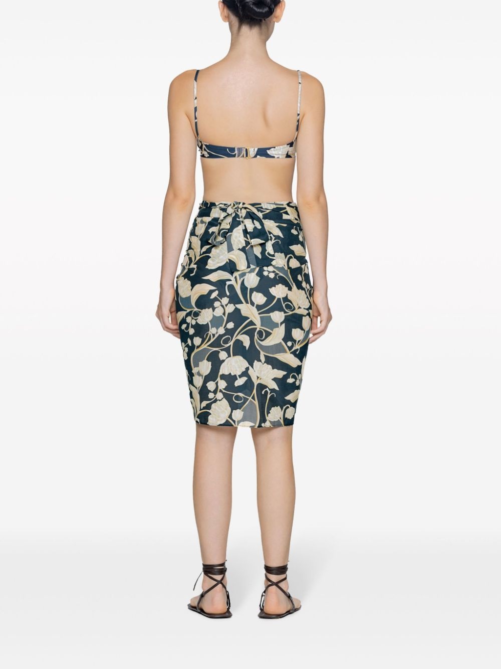 Emelina Perla floral-print pareo - 4