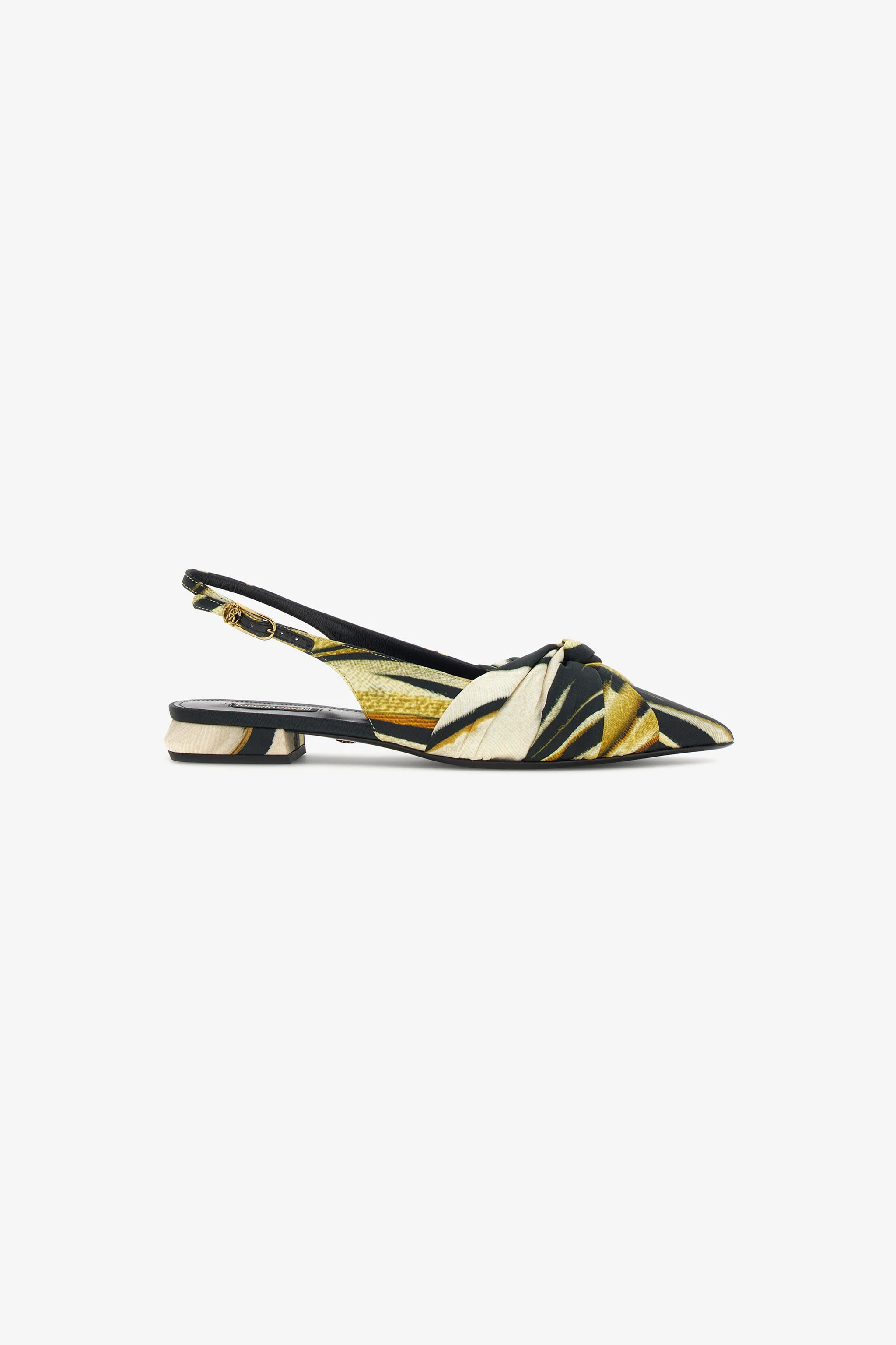 Print Satin The Pettegola Slingback with low heel - 1