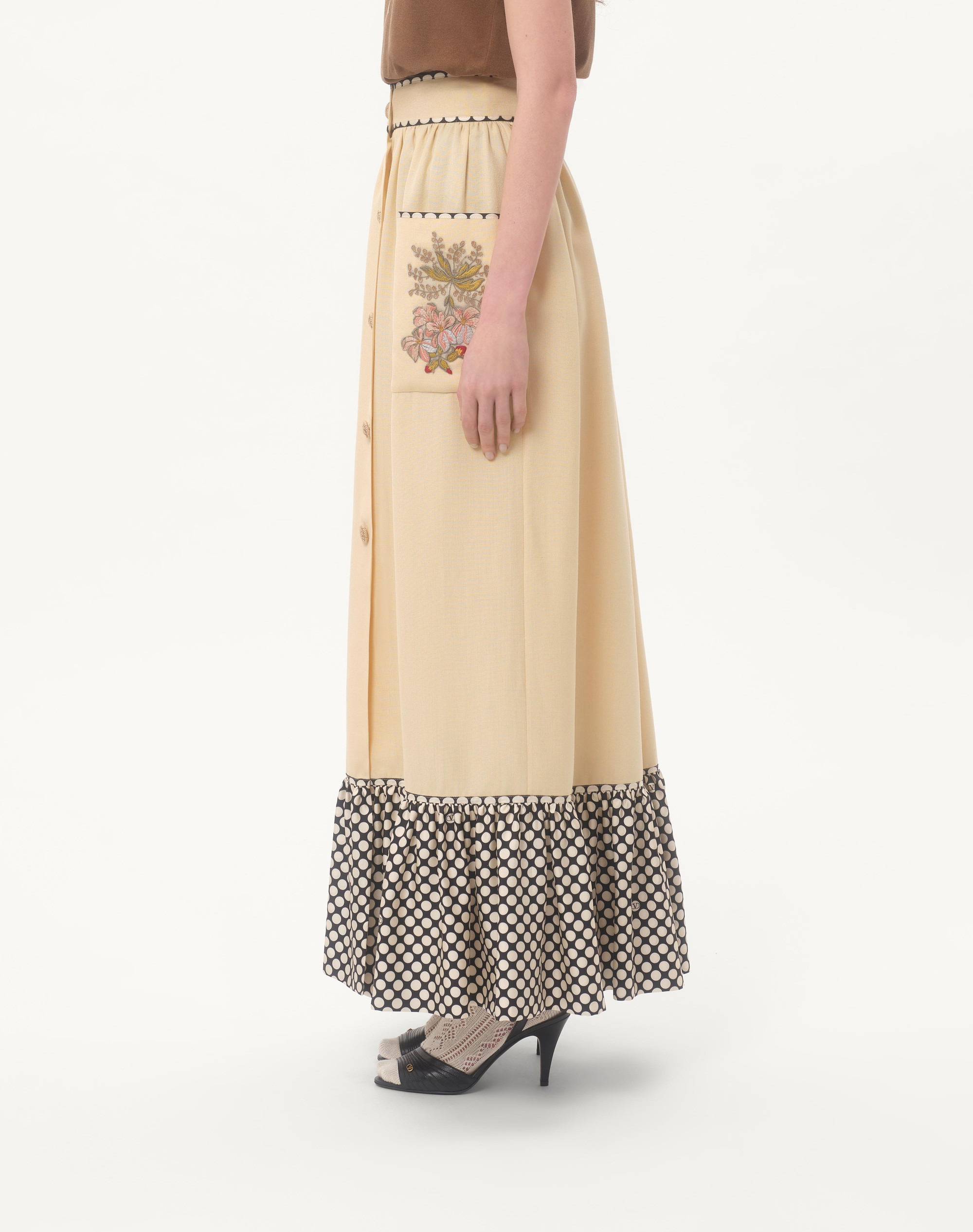 LONG EMBROIDERED SKIRT - 4