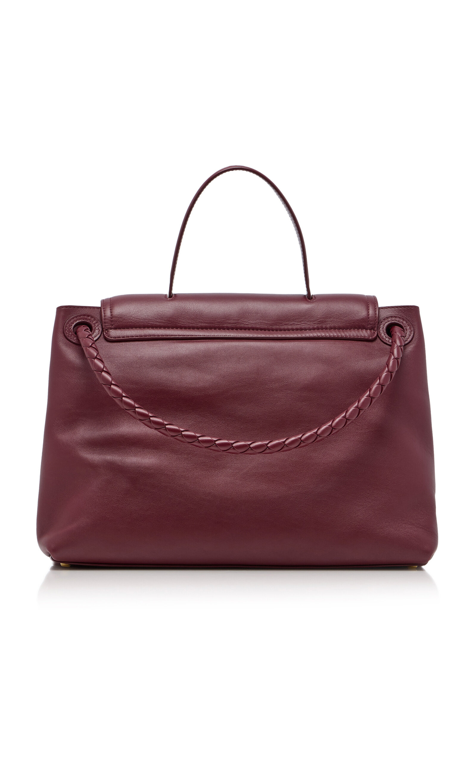 Medium Andiamo Leather Top Handle Bag burgundy - 5