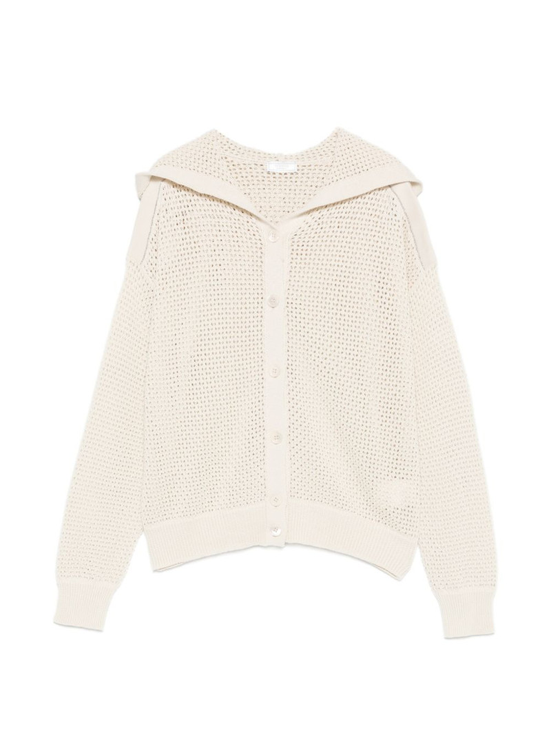 open-knit hooded cardigan 1