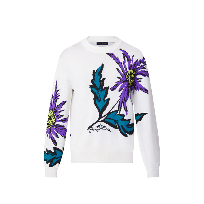 Thistle Intarsia Pullover - 1