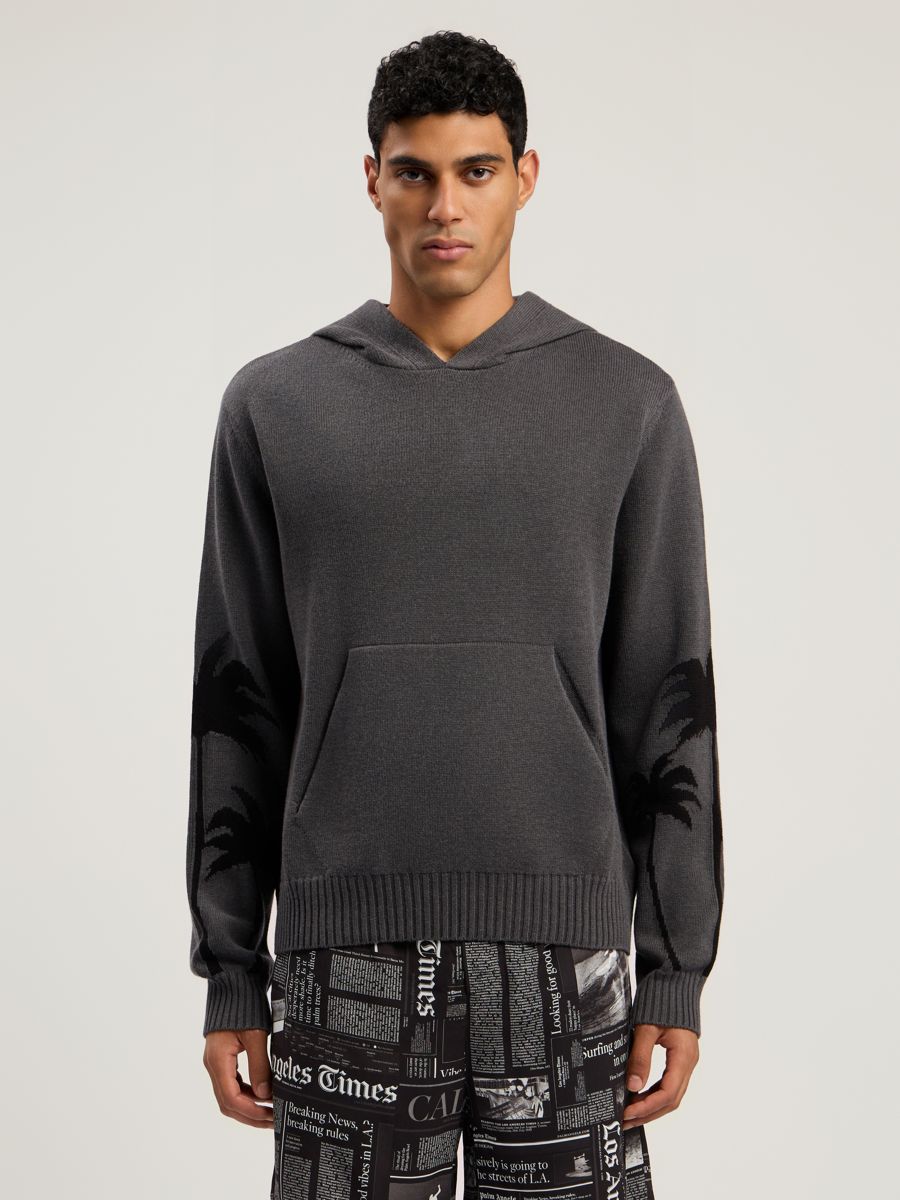 Back Palms Knit Hoodie - 2