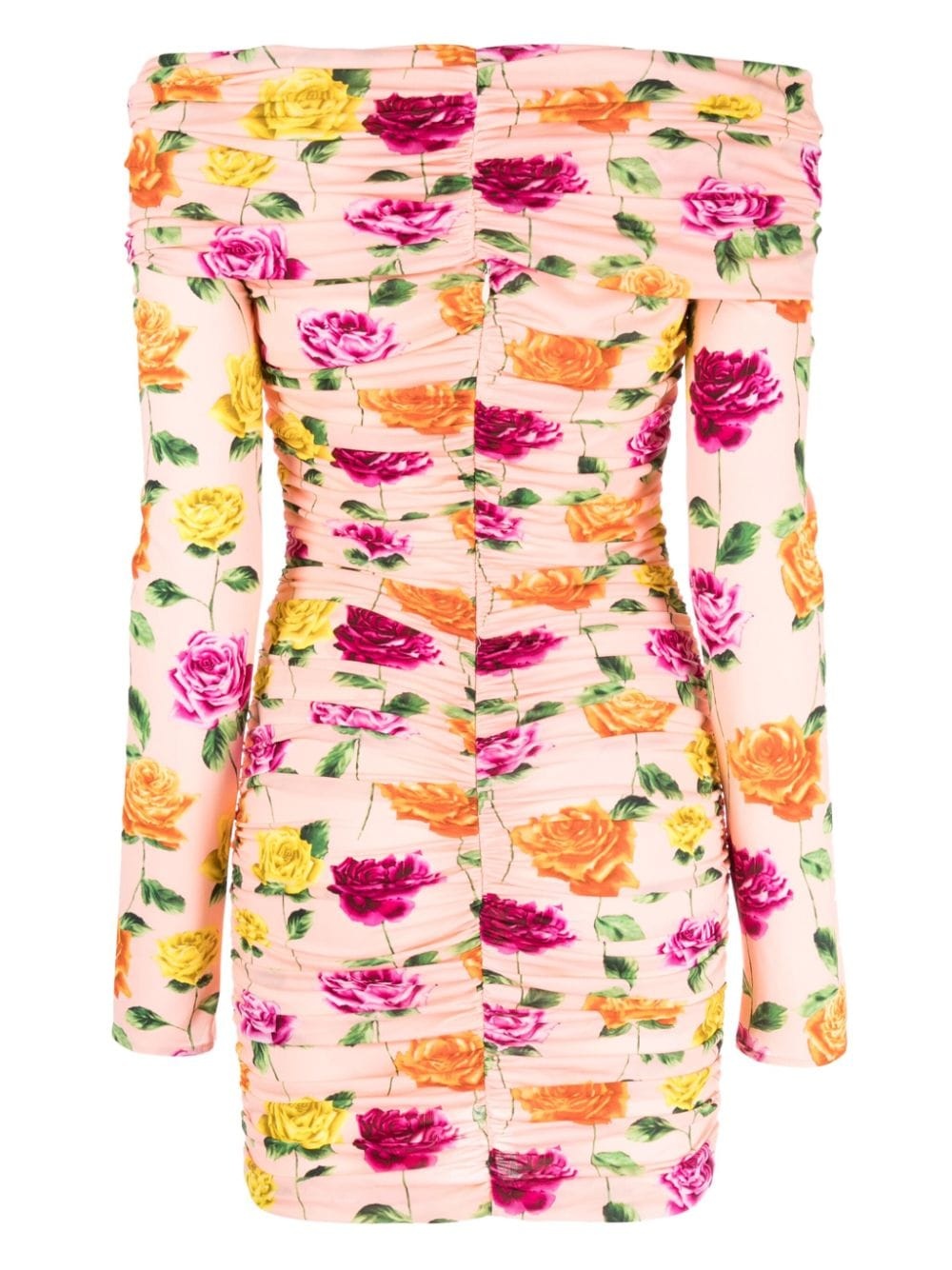 floral-print off-shoulder minidress - 2