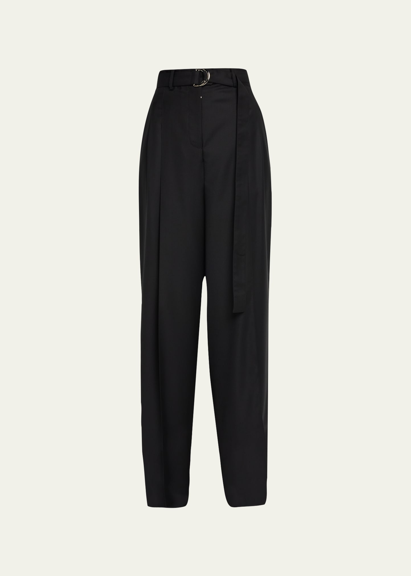 Pleated D-Ring Tailored Pants - 1