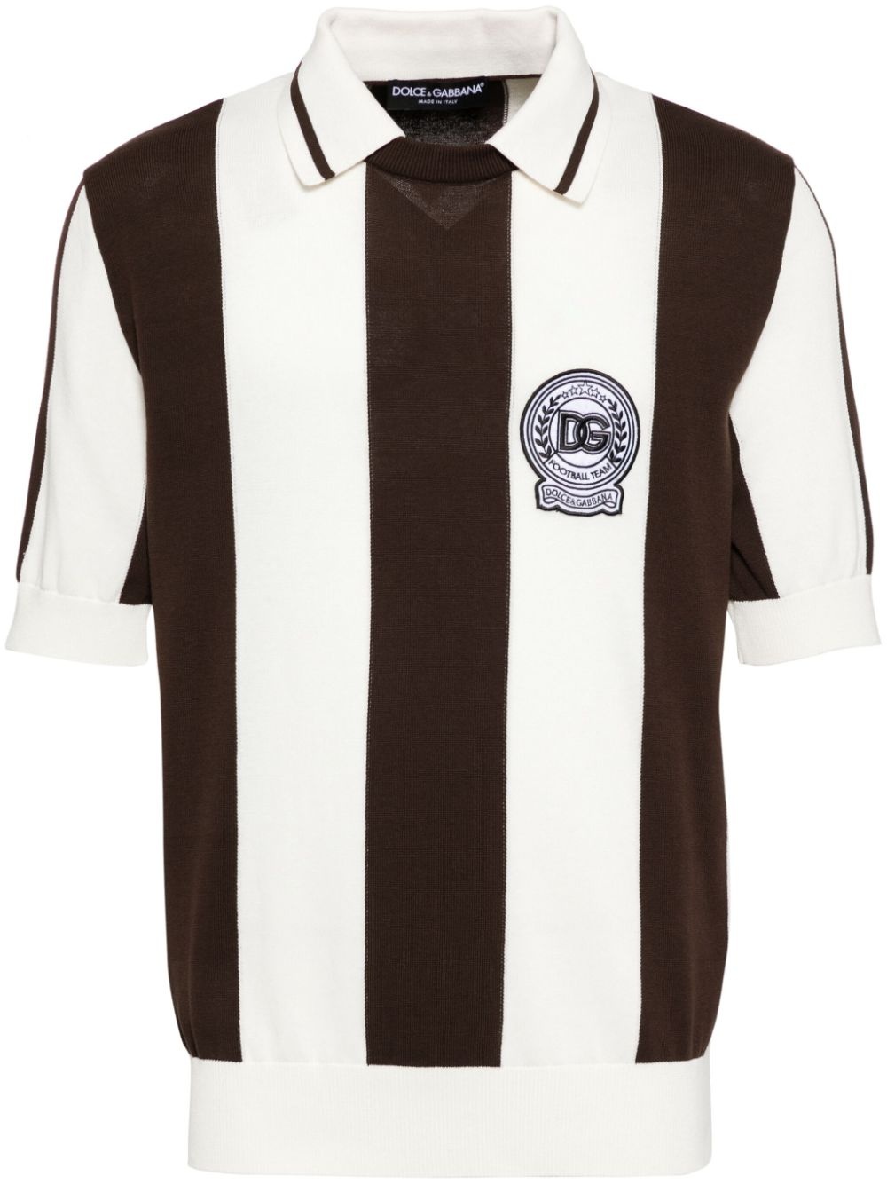 striped polo shirt - 1