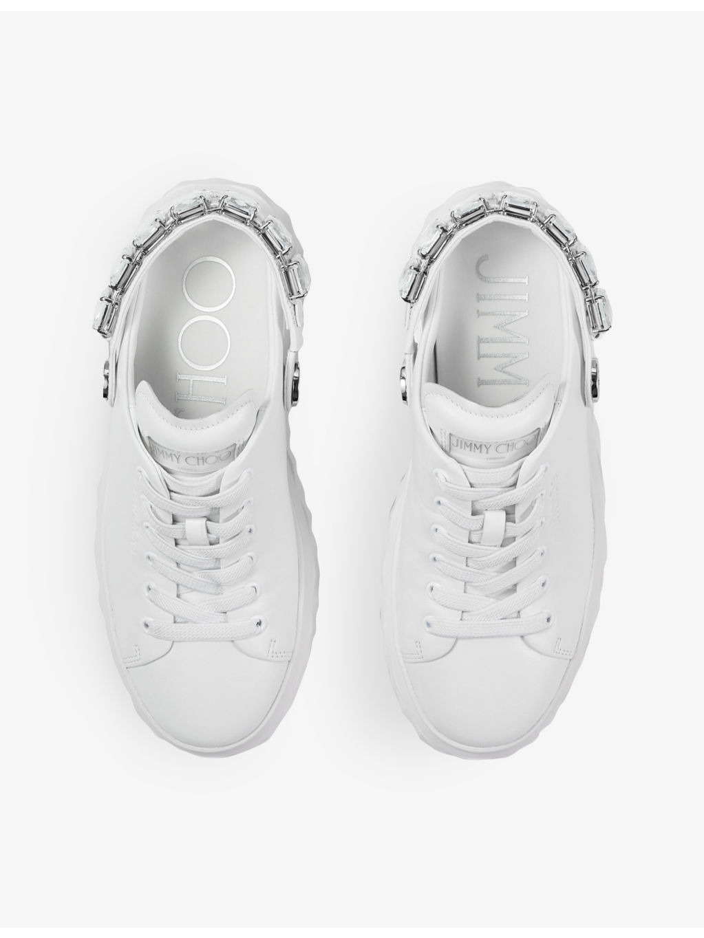 Diamond Sling crystal-embellished leather low-top trainers - 3