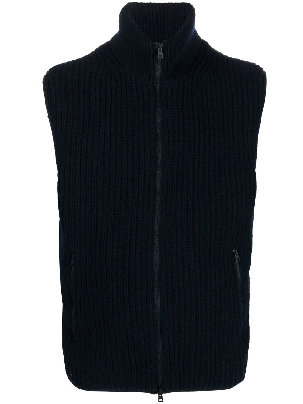 chunky ribbed-knit gilet - 1