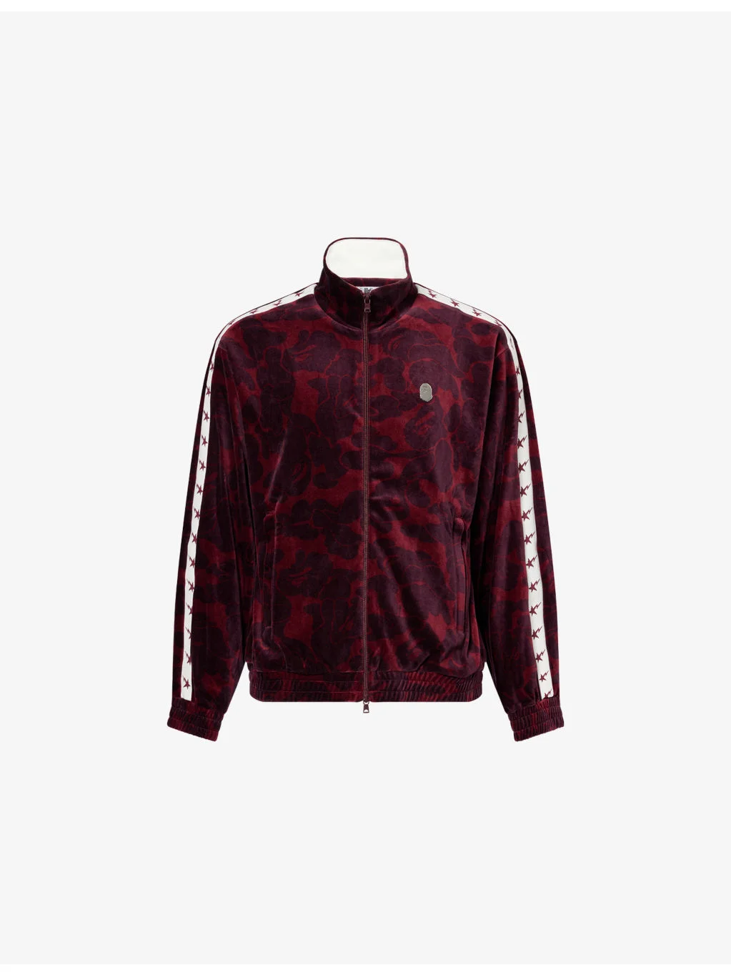 Metal-Logo Camo Velour Track Jacket - 1