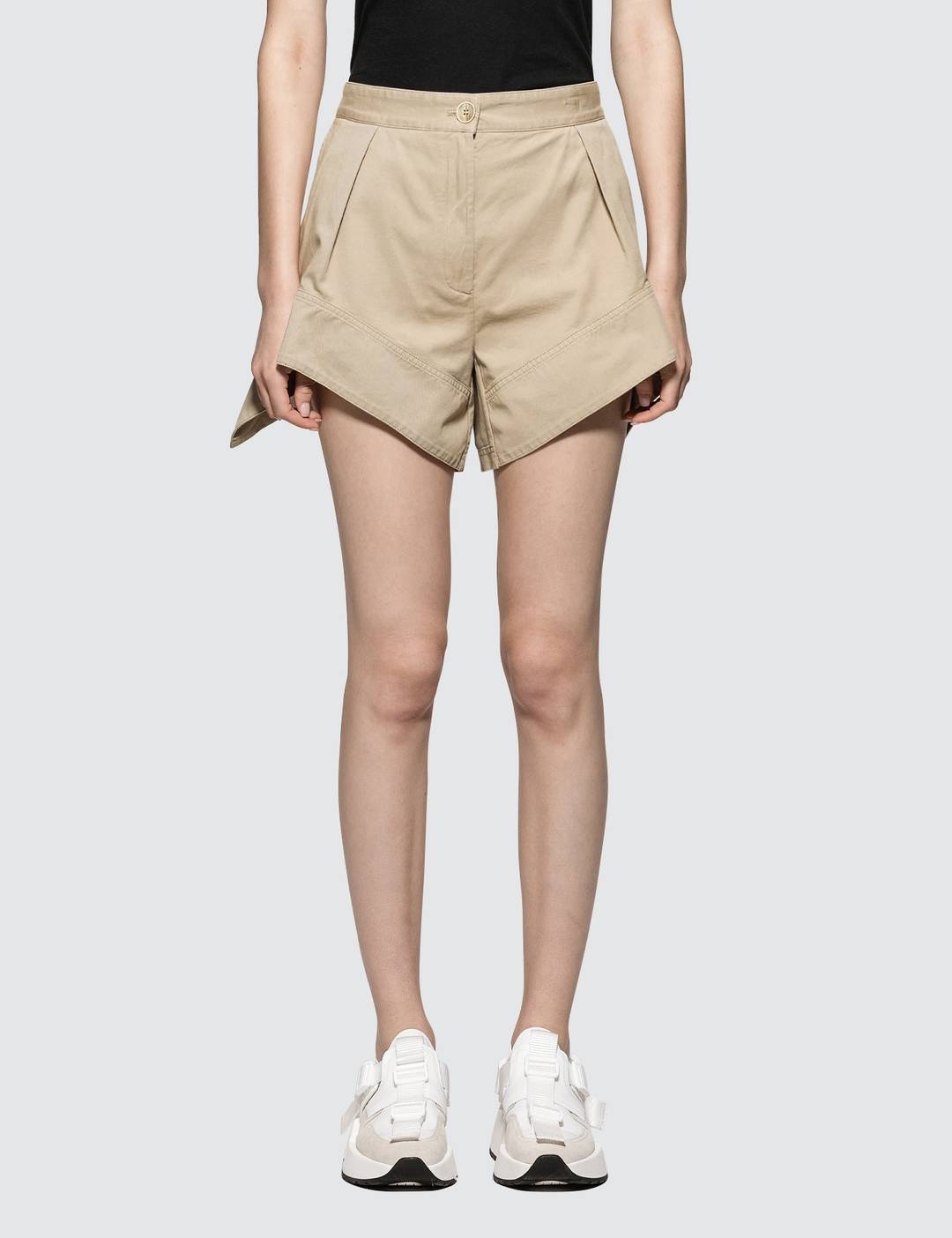 Chino Curved Hem Shorts - 1