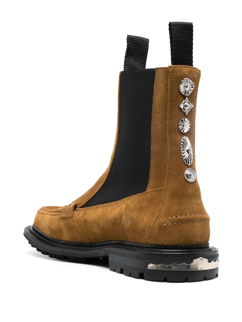 stud-embellished suede boots 3