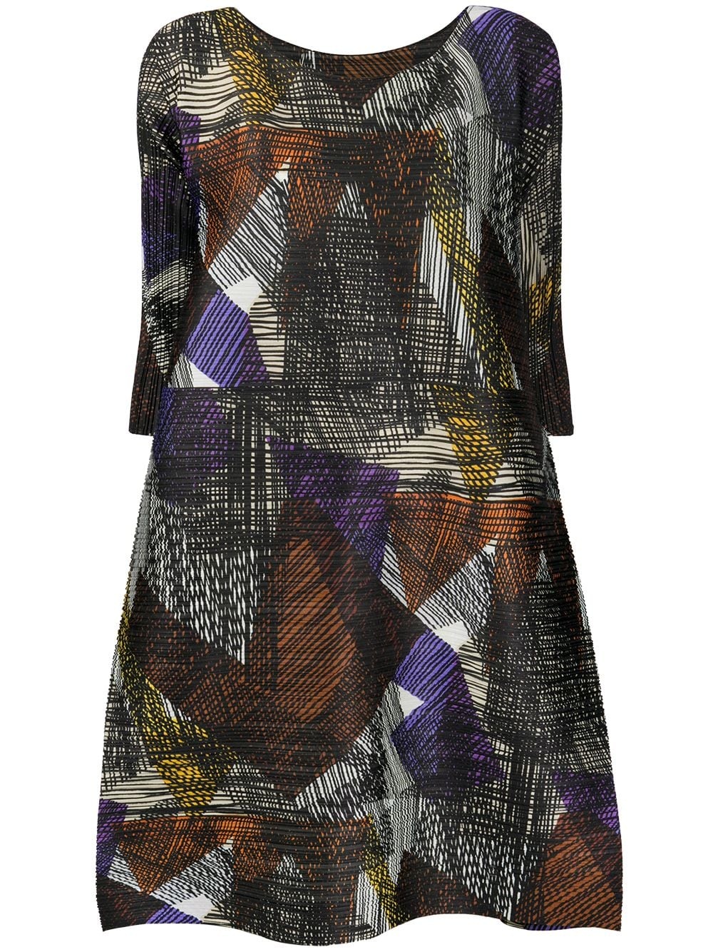 abstract print midi tunic dress - 1