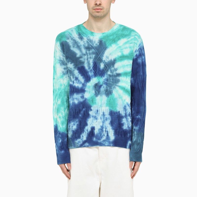 Blue/light blue tie-dye jumper - 1