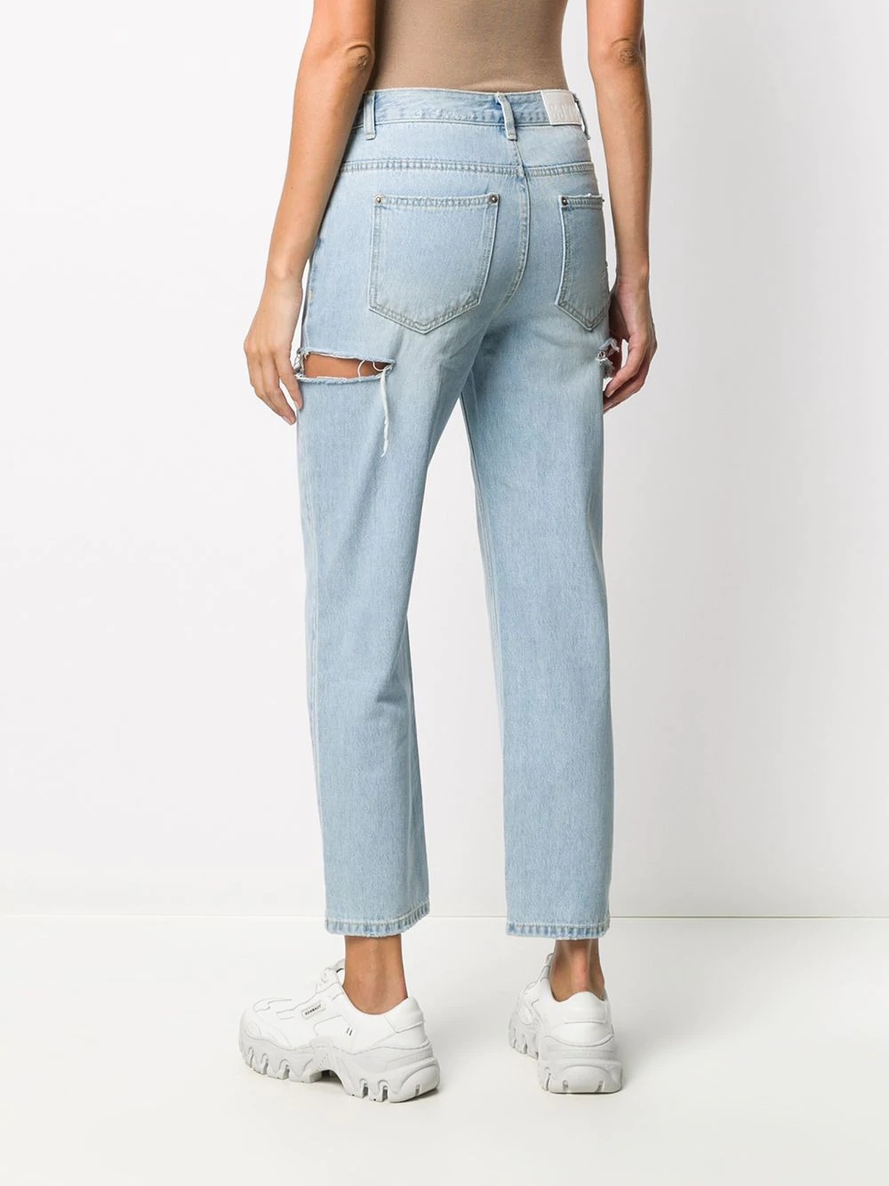 side-slash boyfriend jeans  - 4