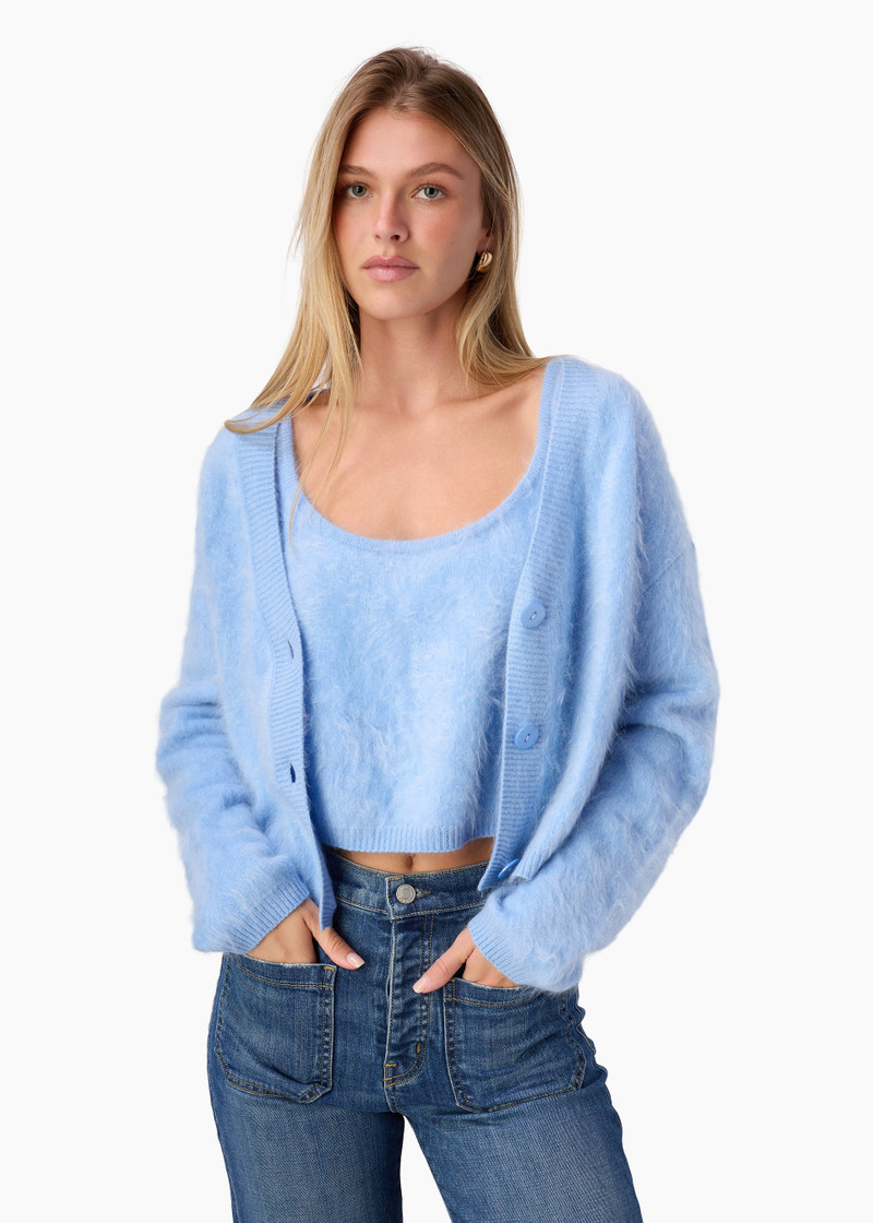 JOSEFA CASHMERE CARDIGAN CERULEAN 3