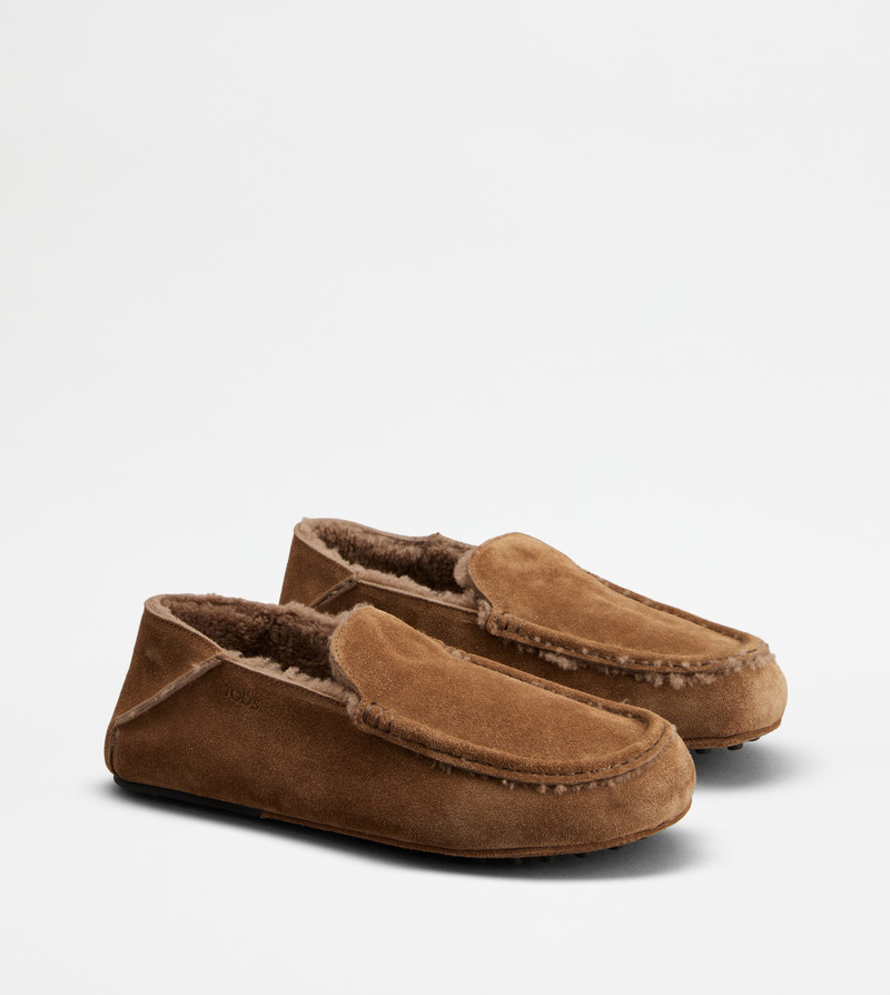 SLIPPER LOAFERS IN SUEDE - BROWN 2