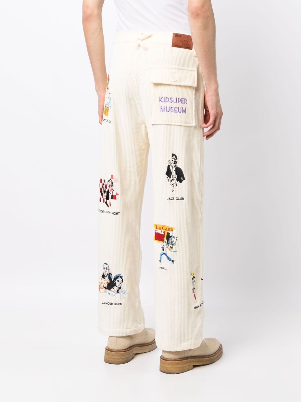 Museum embroidered corduroy trousers - 4